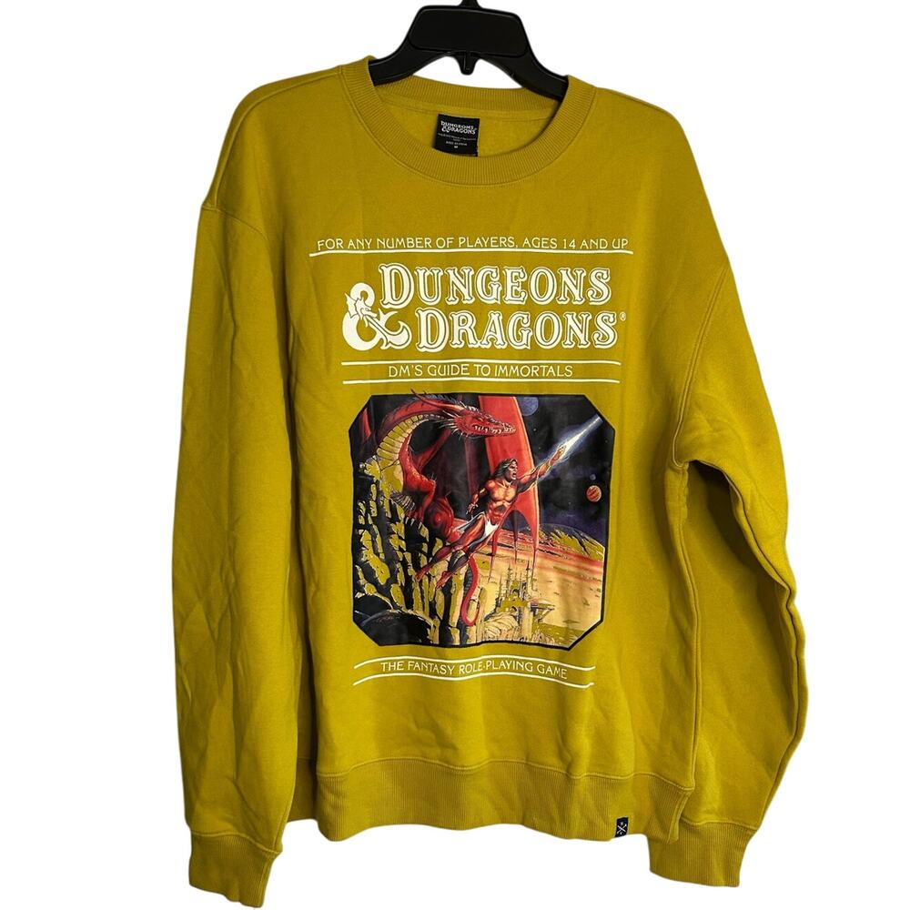 Dungeons & Dragons Mustard Yellow Graphic Crewneck Sweatshirt